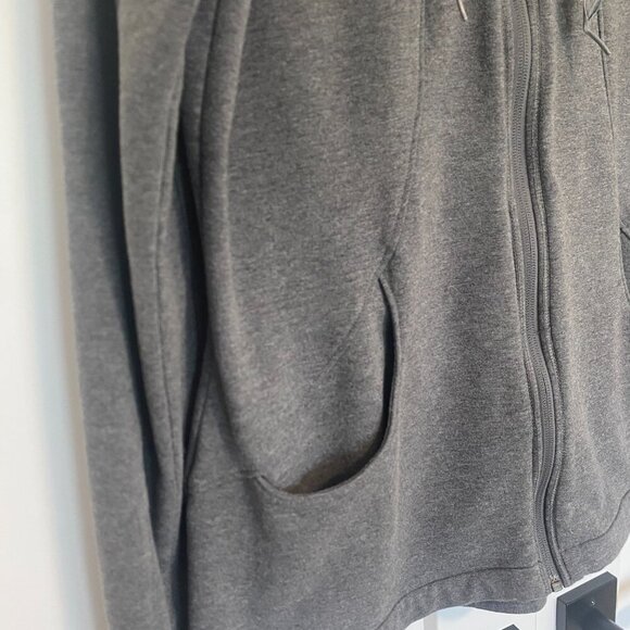 Danskin Comfy Basic Grey Zip Up Sweater Hoodie Women's Size XL - Picture 2 of 7
